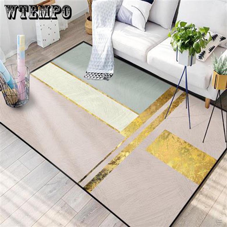 Nordic Living Room Geometric Carpet Anti-slip Area Rug Thick Decor Bedroom Carpets Rug