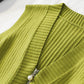 Women's Short Zipper Sweater Vest Autumn and Winter Korean Slim Sleeveless Sweater Sweater Vest Jacket