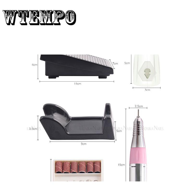 1PC Professional Nail Electric Polisher Grinding Glazing Machine File Manicure Nail Drill Bits Set