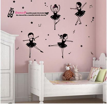 Cute Dancing Girl Child Room Decoration Pvc