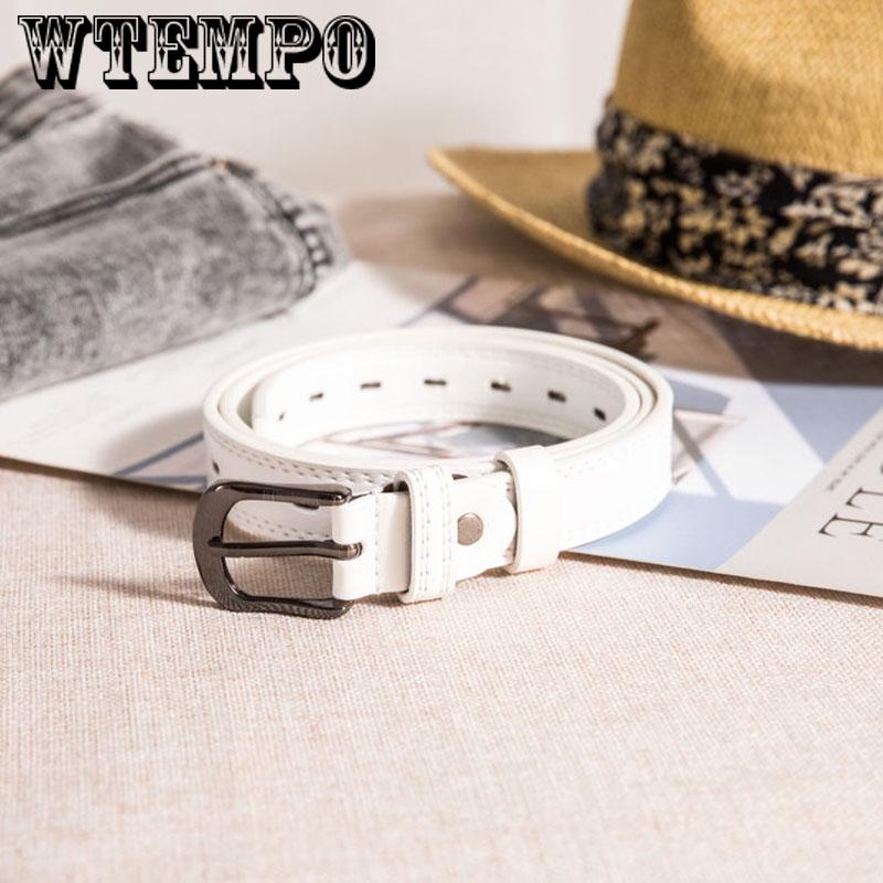 Fashion Pu Leather Belt Female Brown Black White Waist Belts for Women Dress Strap