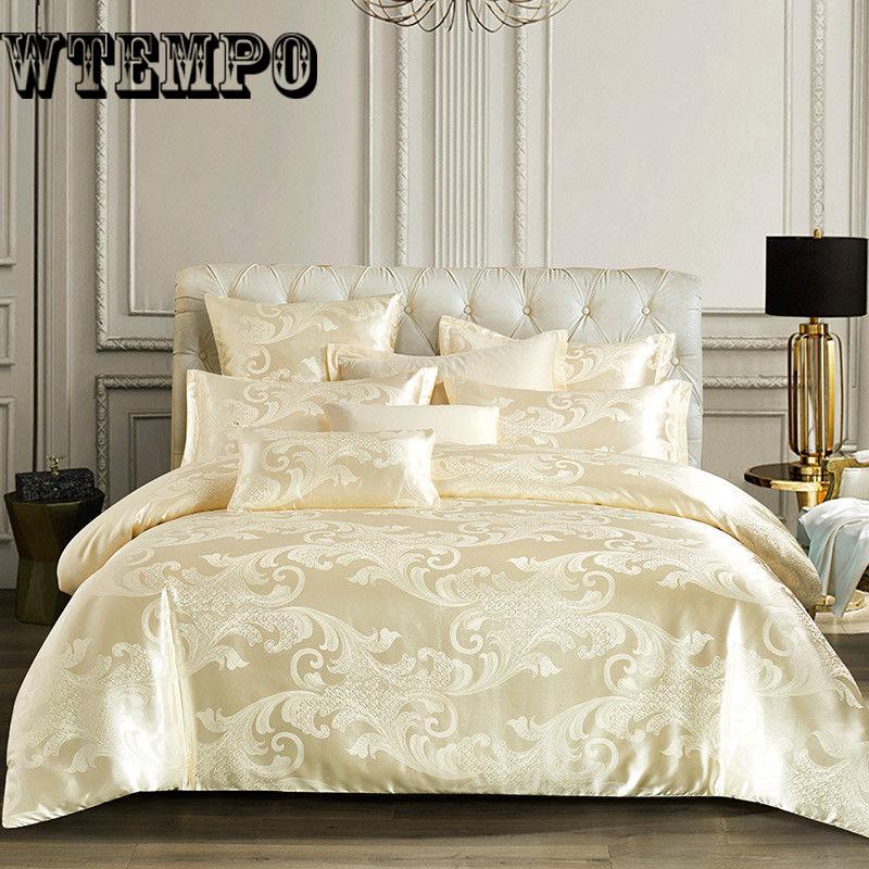 Jacquard Bedding Set Luxury Bed Set Double King Queen Size Bed Sheet Set Duvet Cover