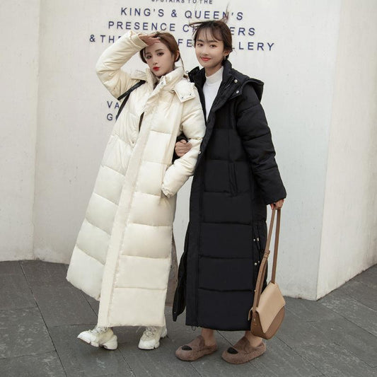 Down Jackets Women Long Winter Jacket and Coats 2021 New Thicken Warm Hooded Parkas Coat