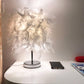 Feather Table Lamp Bedroom Bedside Lamp Simple Romantic European Princess Wedding Room Bedside Lamp