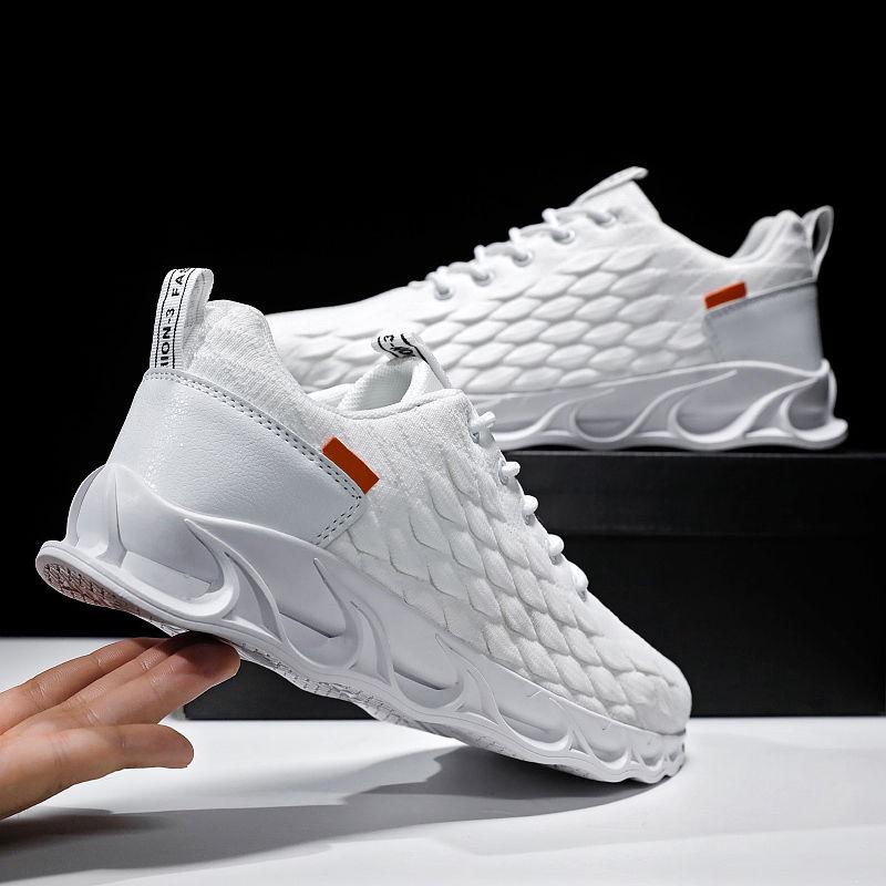 Blade Fly Knit Sneakers Fish-scale Pattern Men's Shoes Mesh Sports Breathable Coconut Shoes