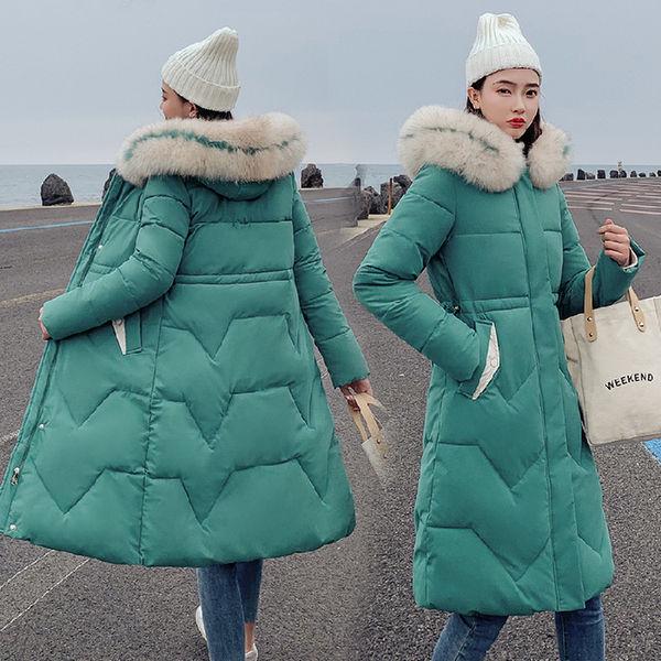 Middle and Long Student's Korean Loose Waist Cotton Padded Clothes Cotton Padded Jacket Slim Multicolor Bread Clothes
