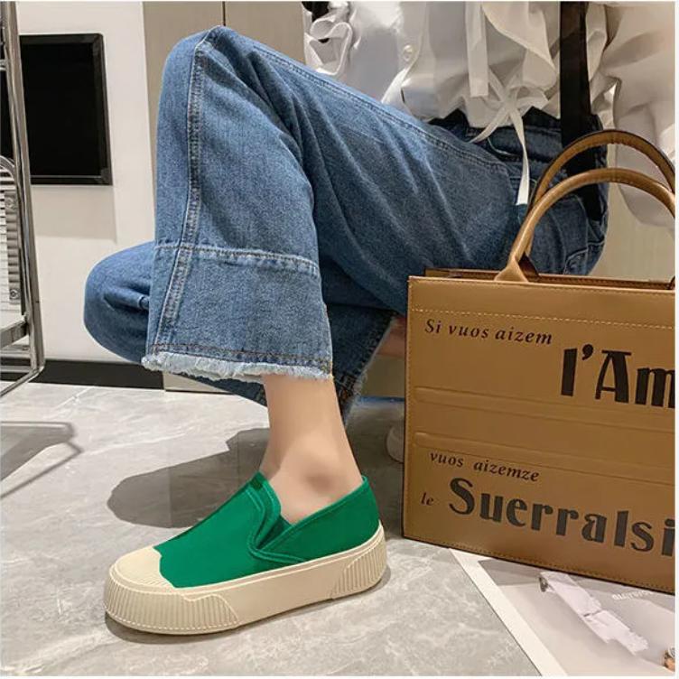 Women Wear Canvas Shoes In Spring and Summer, Breathable Thick Soled Anti-skid, Fashionable and Versatile Casual Shoes