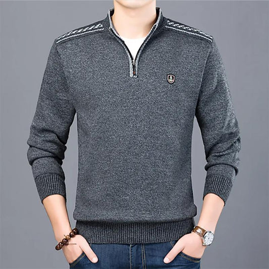 Autumn and Winter Men's Sweater Long-sleeved Warm All-match Stand-up Collar Loose Sweatshirts