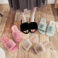 Hairy Slippers Women's Outer Wear Slippers Winter Home Cute Cotton Slippers Warmth Soft and Breathable Non-slip Home Warm Cotton Slippers