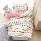 Children's Bed Three-piece Soft Skin-friendly Pillowcase Quilt Cover Sheet Milk Velvet Warm Bed Set Baby Bedding