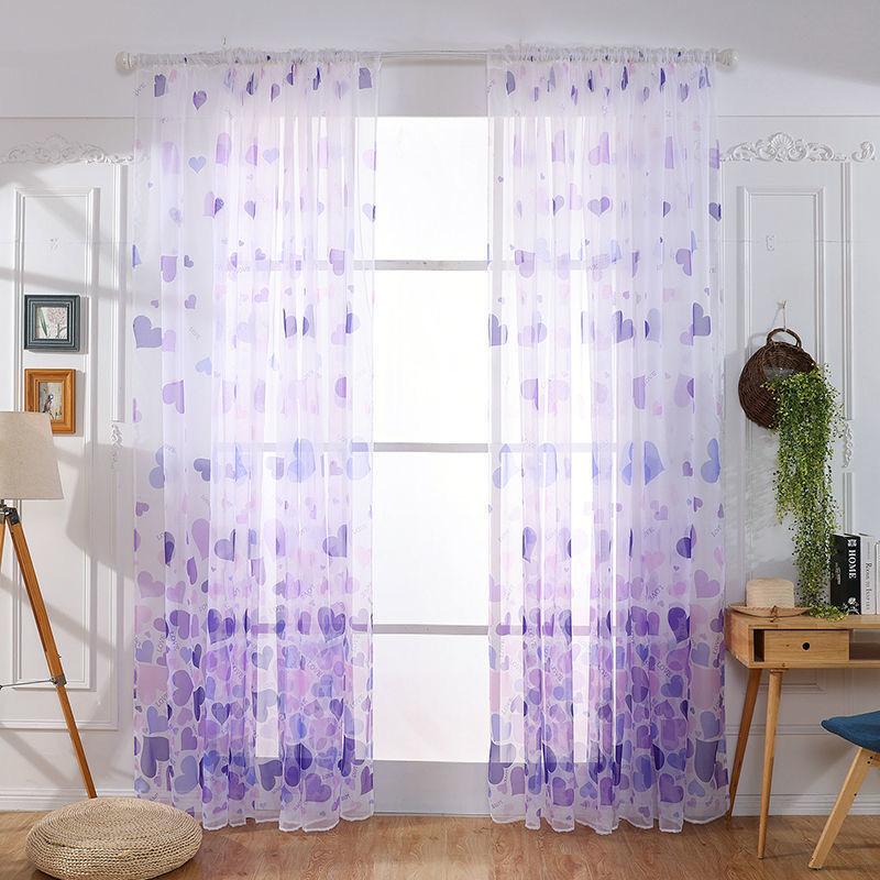 Nordic Style Semi-blackout Curtains Small Fresh Living Room Bedroom Balcony Finished Window Screens Bay Window Translucent Screens