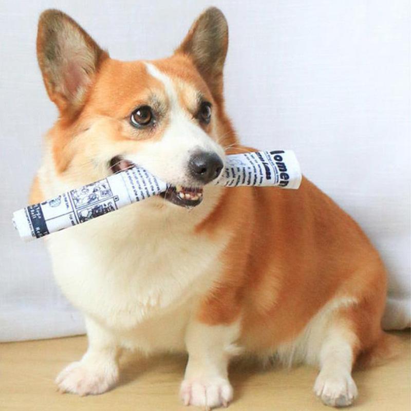 Dog Vocal Toy Pet Paper Newspaper Simulation Anti-boring Artifact Keji Teddy Bite-resistant Interactive Toy Pet Supplies Play Fun Chewing Toy