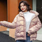 Down Cotton Jacket Winter Loose Korean Color Glossy No-wash Stand Collar Short Cotton Jacket Suitable for Women