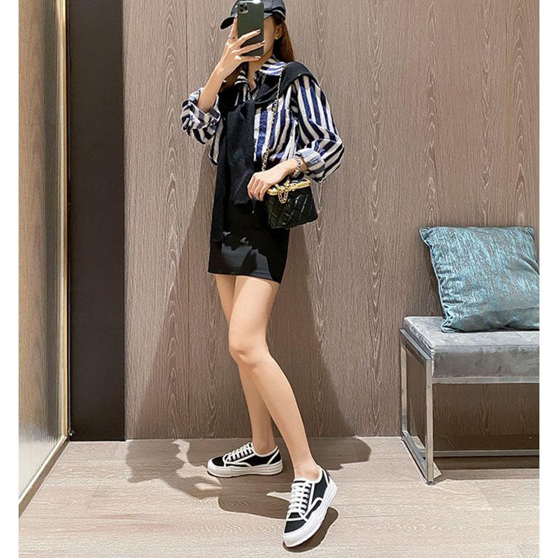 Women's Shoes Influx of Students Korean Version of The Single Thick-soled Casual Board Shoes Canvas Shoes Women's White Shoes