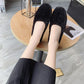 Shallow Mouth Peas Shoes Women Plus Velvet Autumn and Winter Shoes Moccasins Flat Bottom Plus Velvet One-pedal Plush Shoes Women
