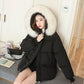 Women's Short Cotton Coat Students Loose Fashion Casual Cotton Coat Thick Bread Coat