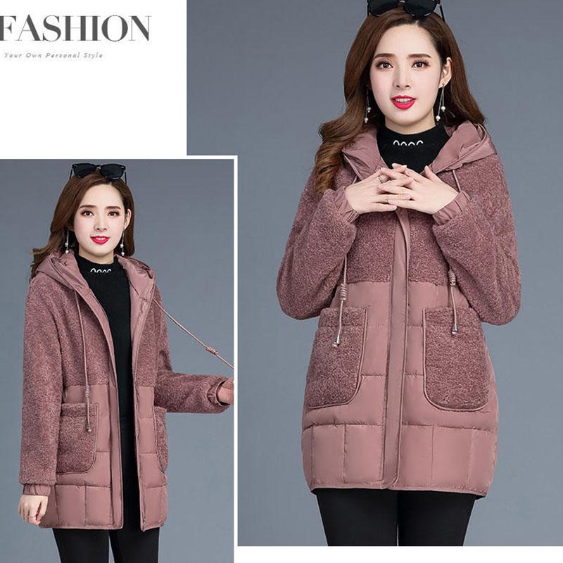 Winter Short Down Coat Imitation Lamb Wool Loose Casual Jacket Fashion Simple Women's Cotton Coat