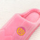 Couple Slippers Striped Cloth Bottom Warm Slippers Non Slipping Shoes