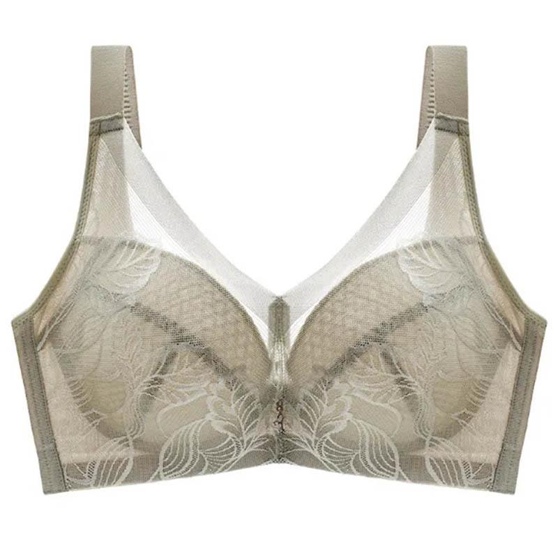 Underwear Thin Ultra-thin Summer Breathable Light and Comfortable No Steel Ring Large Size Bra To Receive Auxiliary Breast Adjustment Bra