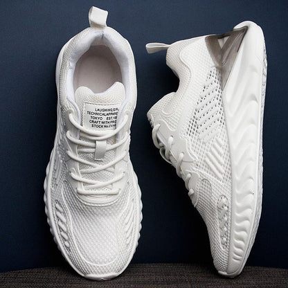 Women's Cushion Running Shoes Breathable Sneakers Textile Sport Shoes White Casual Shoes for Women