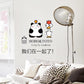Cartoon couple background wall decoration wall stickers together romantic love wallpaper