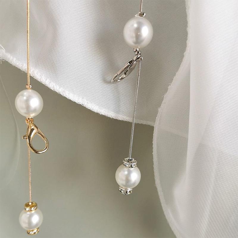 Pearl Belt Ladies Diamond Stretchy Pearl Waist Chain with Dress Corset Versatile Elastic Belt