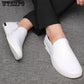 Leather Casual Shoes Men Sneakers White Comfortable Breathable Sneakers Outdoor Shoes