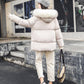 Real Shot Thickening Fashion Women's Down Jacket Wild Hooded Short Korean Cotton Jacket