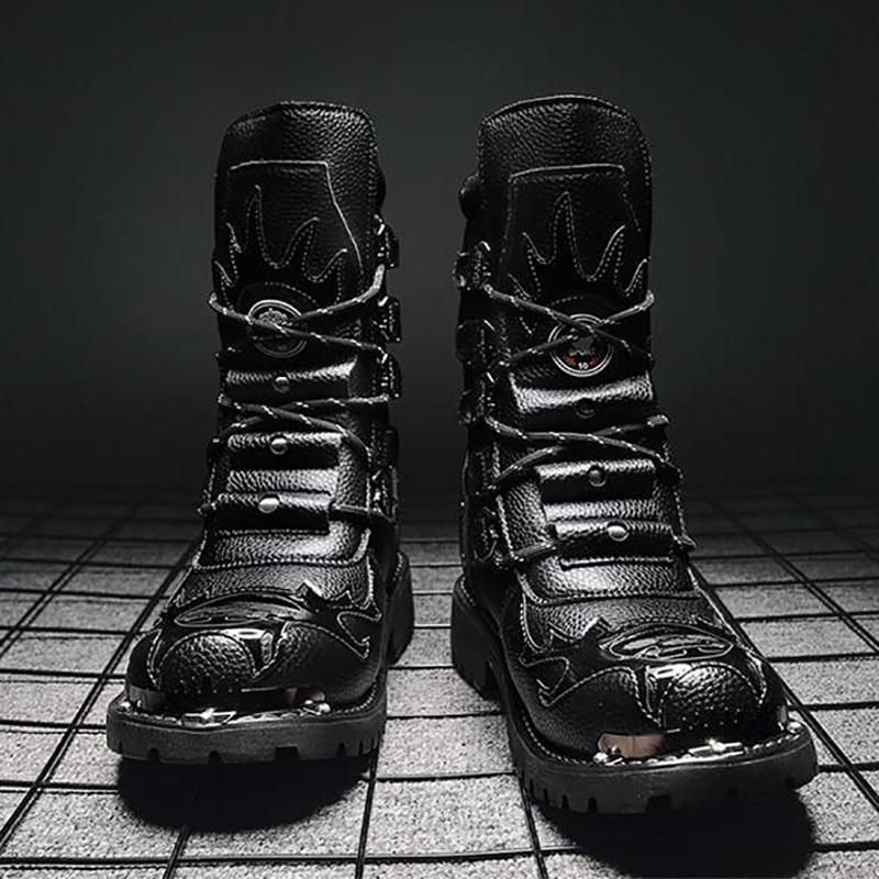 Martin Boots Men's High-top British Style Boots Tooling Boots Autumn Motorcycle Leather Boots Rider Boots Winter Men's Shoes