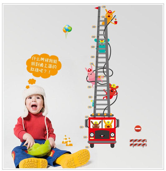 Cartoon children height wall stickers PVC removable creative children's room bedroom stickers murals