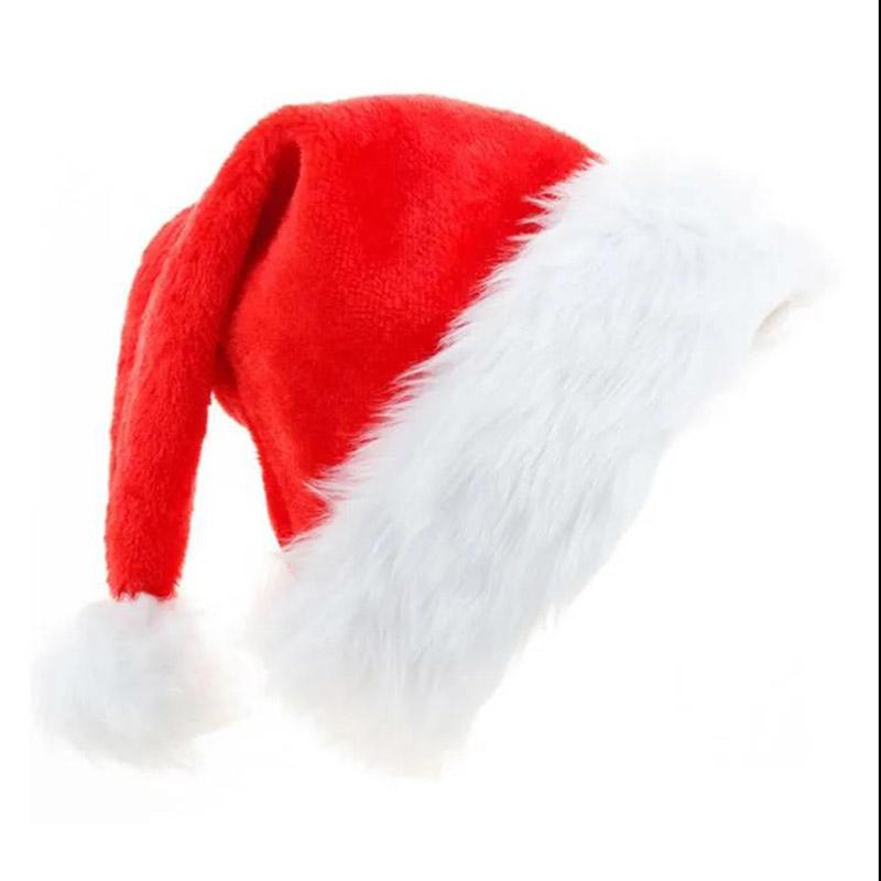 Christmas Thicken Increase Plush Christmas Hat Winter Fashion Warm Unisex Christmas Hat Decorations