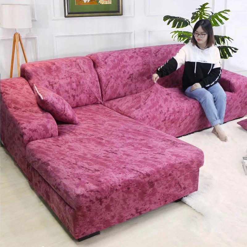 Four Seasons Universal Simple Modern Elastic Solid Color Tie-dye All-inclusive Universal Fabric Dust Cover Sofa Cover
