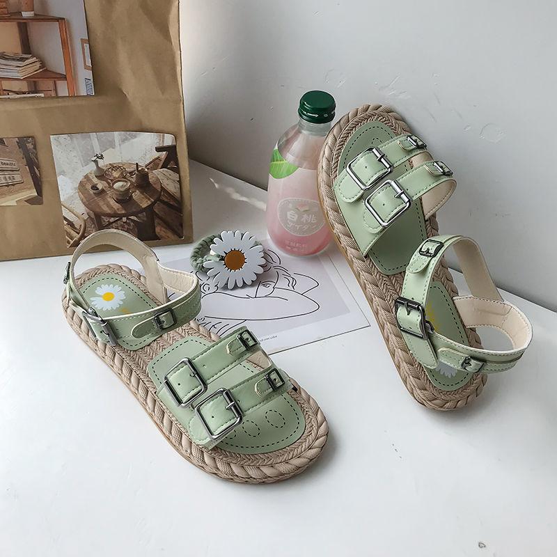 Summer Super Fire Roman Sandals Women's Summer Shoes All-match Student Flat Fairy Style