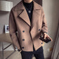 Men's Trench Coat Autumn and Winter Woolen Short Thickened Jacket British Style Korean Style Trendy Handsome Jacket