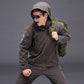 Men's Outdoor Sportswear Windproof and Waterproof Mountaineering Clothing Thick Hooded Outdoor Jackets Fleece Soft Shell Plus Size Cycling Clothing