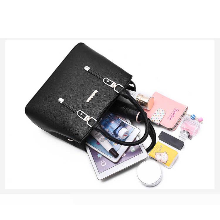 Trendy wild Patent leather bag Big capacity Woman bag European and American style Shoulder Handbag