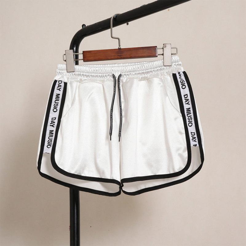 Silky Quick-drying Sports Shorts Women's High Waist Casual Loose Wide Leg Pants Summer Plus Size Shorts