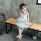 Girls Dress Temperament Cheongsam Mesh Princess Skirt Chinese Style Baby Vest Skirt Sleeveless Round Neck A-line Skirt