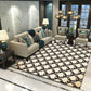 Triangle Geometric Print Non Slip Microfiber Living Room Decorative Modern Washable Area Rug Mat