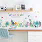 Warm hand-painted flower baseboard wall stickers Children's room classroom decoration stickers