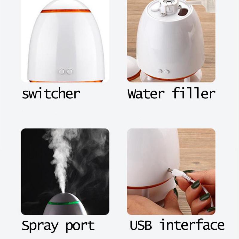 300ml Mini Air Humidifier Portable Electric Sprayer USB Aroma Diffuser for Home Office Car