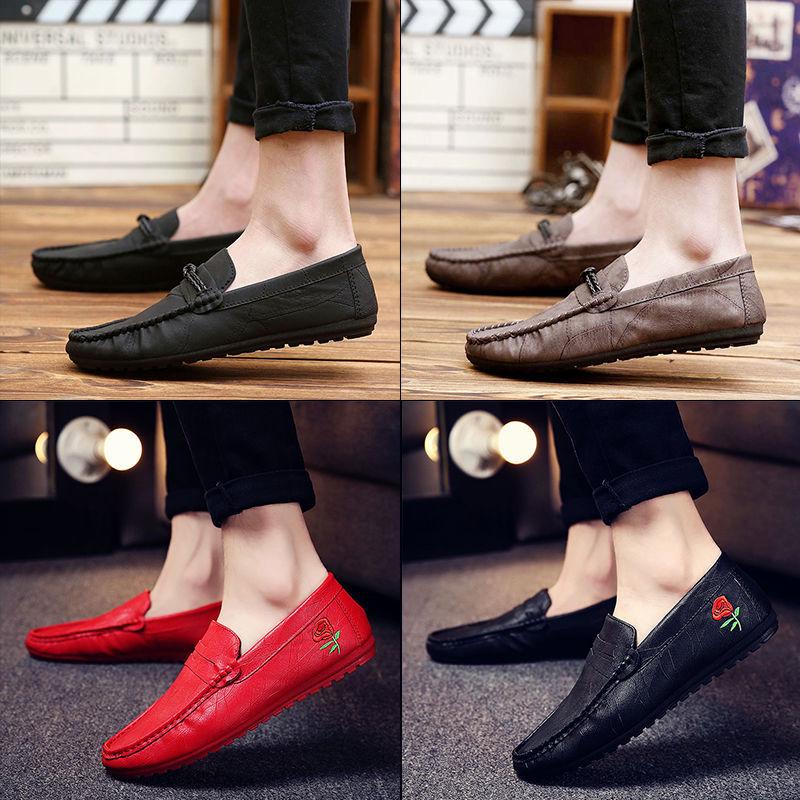 Men's shoes summer breathable peas shoes men's casual shoes trend tide shoes leather shoes men