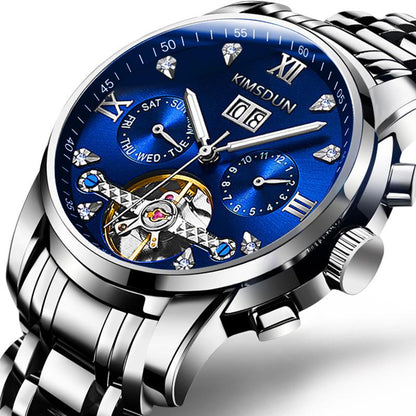 Mens Watches Luxury Stainless Steel Business Automatic Mechanical Wristwatch Male Clock Men Watch