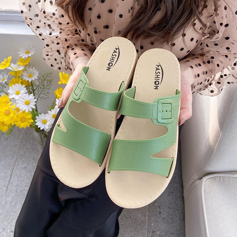 Women's Elastic Flat Sandals Ankle Strap Criss-Cross Open Toe Wide Strap Fashion Summer Shoes