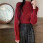 Winter Sweater Women Turtleneck Lantern Sleeve Solid Pullover Sweaters White Black Fall Fashion Knitted Tops Girl Jumpers
