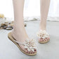 Beach Sandals and Slippers Sweet Big Flowers Flat Sandals and Slippers Female Flip Flops Student Flip Flops