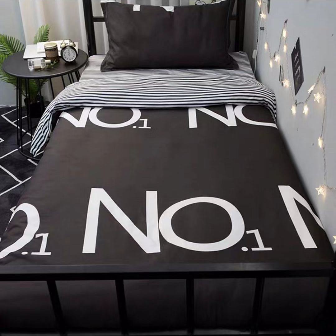 Three-piece Bed Simple Style Single Bed Quilt Cover Bed Sheet Pillowcase Set Bedding