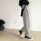 Gray Sweatpants Women's Loose-fitting Feet Korean Style High Waist Drape Tight Legs Wide-leg Straight-leg Pants Casual Pants