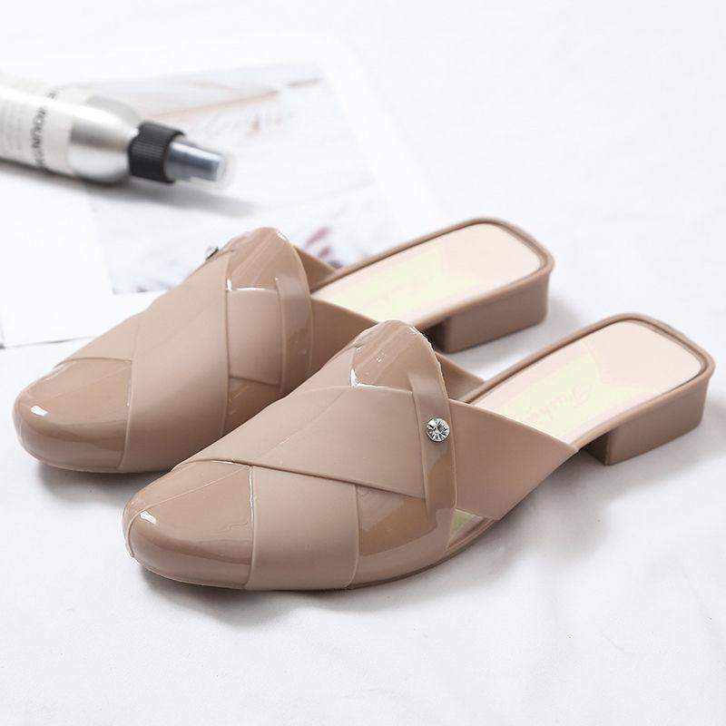 Ladies Sandals Wedge Heel Soft Bottom Drag Sandals Summer Wear Kitchen Work Waterproof Girl Student Single Shoes