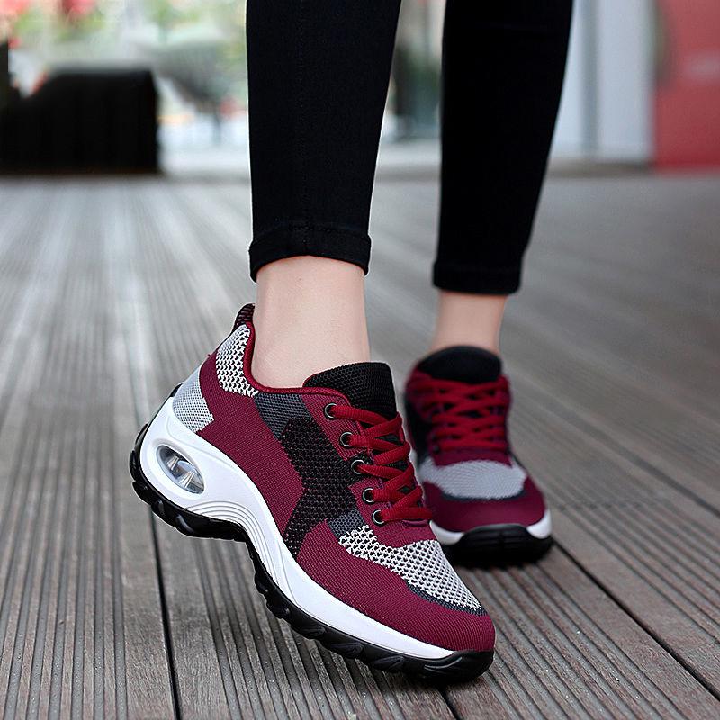 Women Vulcanized Shoes Summer Women's Sneaker 2020 Spring Summer Knitting Breathable Shoe Chunky Platform Sneakers Soft